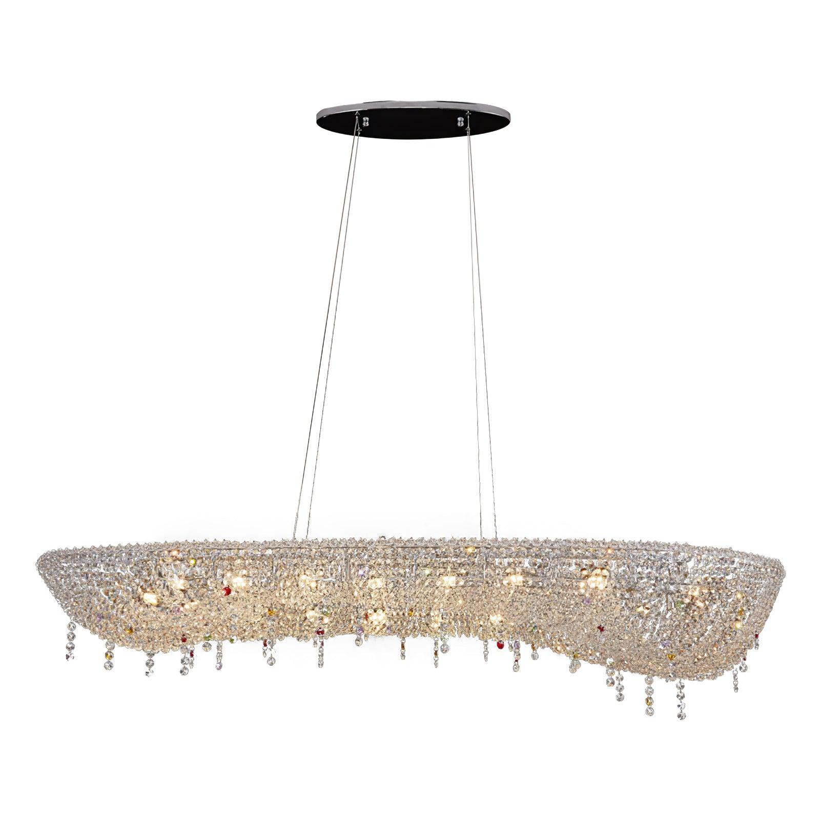 Bior Embellished Crystal Pendant Light-Neutral Decor