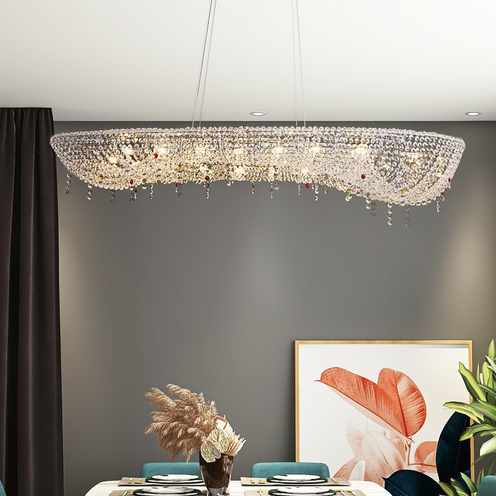 Bior Embellished Crystal Pendant Light-Neutral Decor