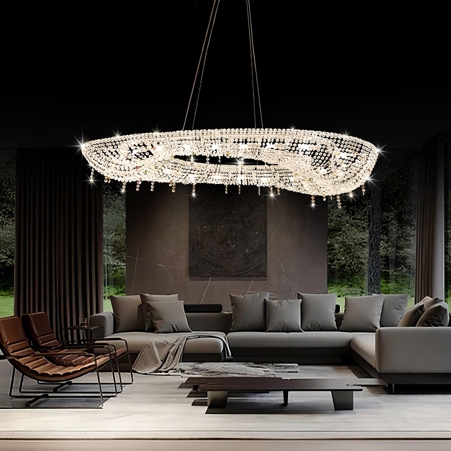 Bior Embellished Crystal Pendant Light-Neutral Decor