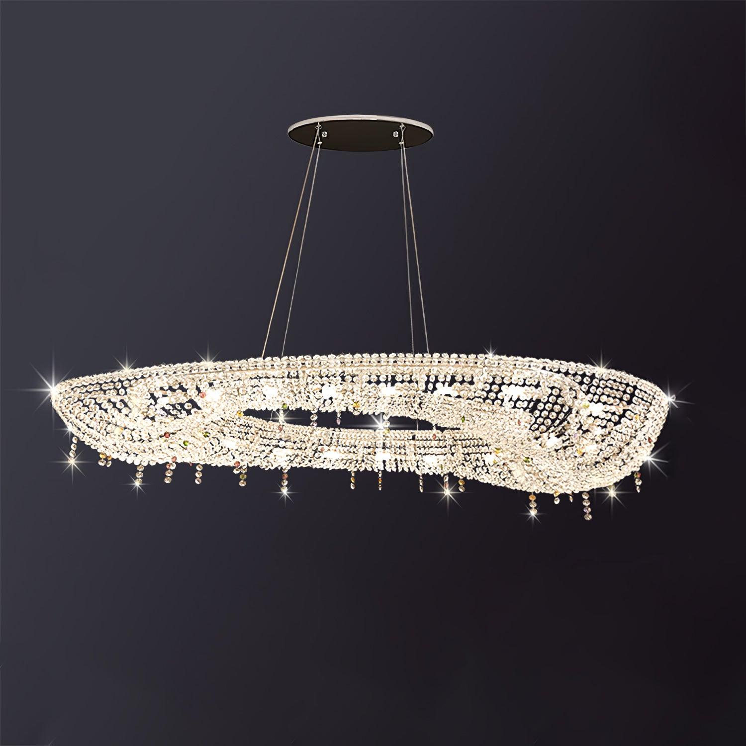 Bior Embellished Crystal Pendant Light-Neutral Decor