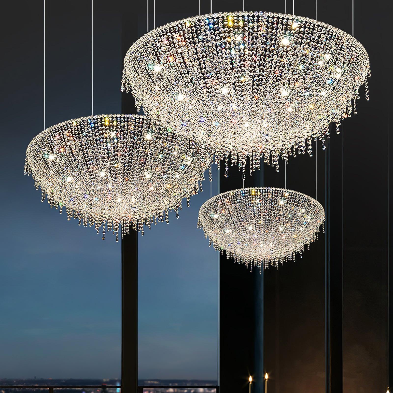 Bior Embellished Crystal Pendant Light-Neutral Decor