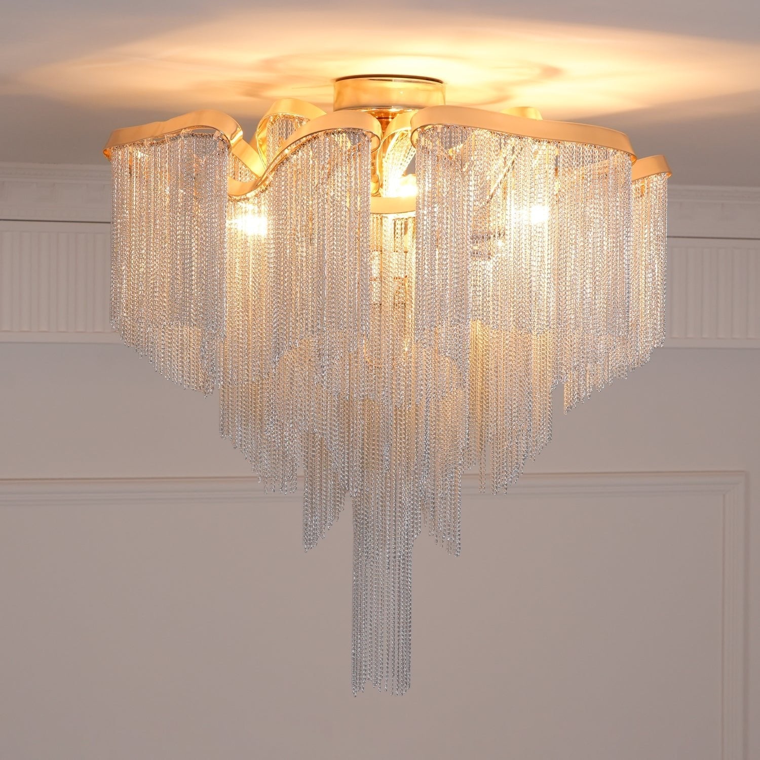 Mevrin Ceiling Lamp Modern Tassel Art-Neutral Decor