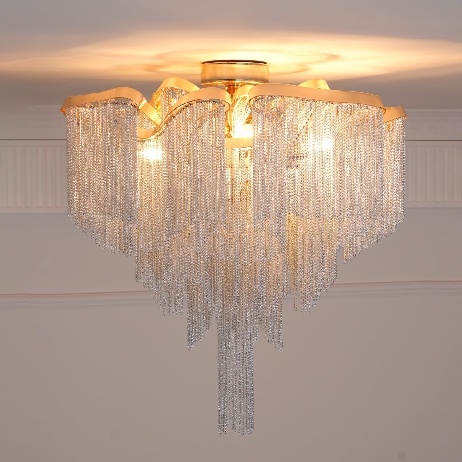 Mevrin Ceiling Lamp Modern Tassel Art-Neutral Decor