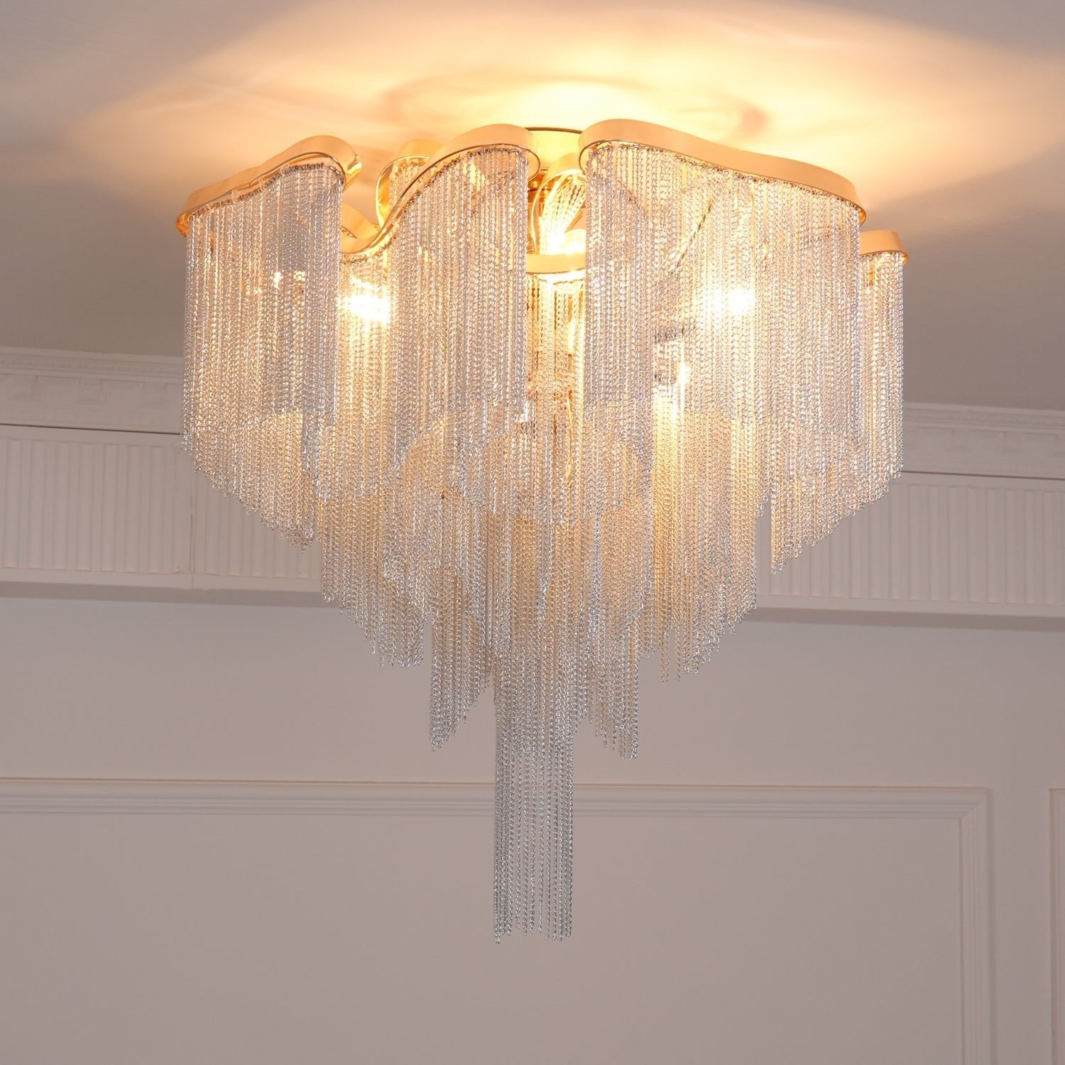 Mevrin Ceiling Lamp Modern Tassel Art-Neutral Decor