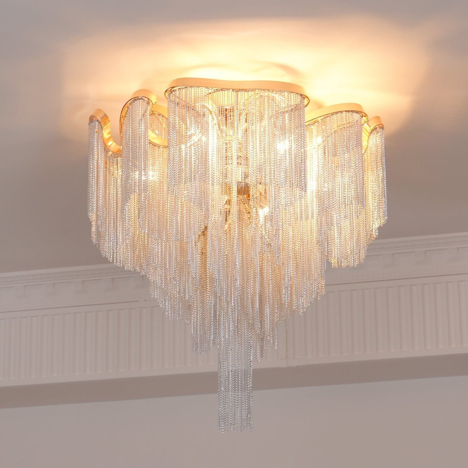 Mevrin Ceiling Lamp Modern Tassel Art-Neutral Decor