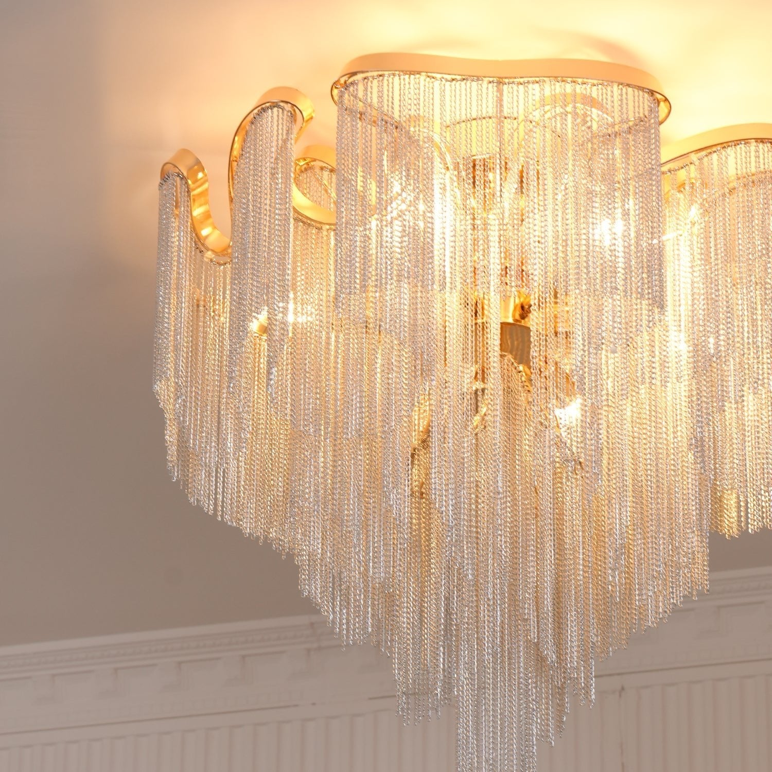 Mevrin Ceiling Lamp Modern Tassel Art-Neutral Decor
