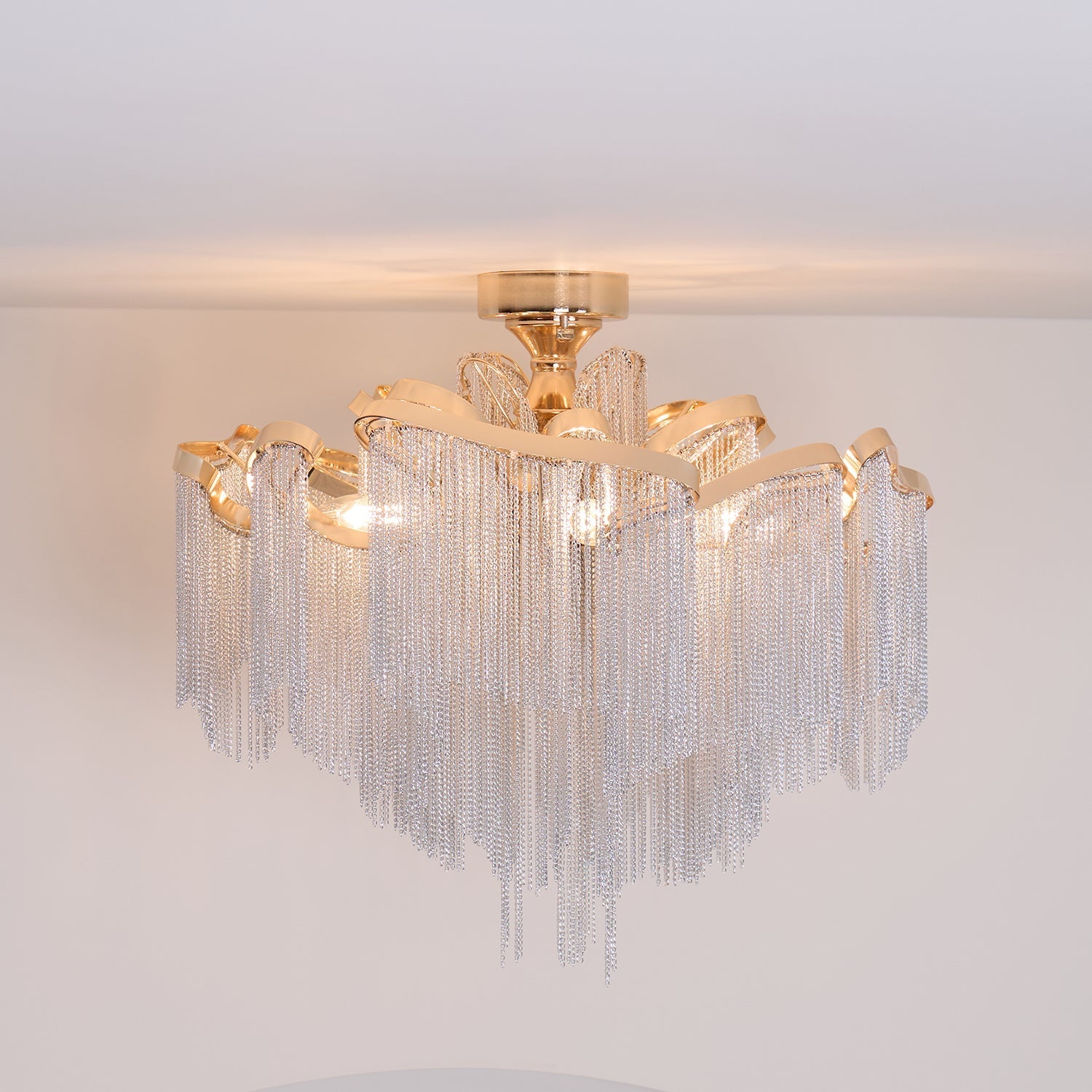 Mevrin Ceiling Lamp Modern Tassel Art-Neutral Decor