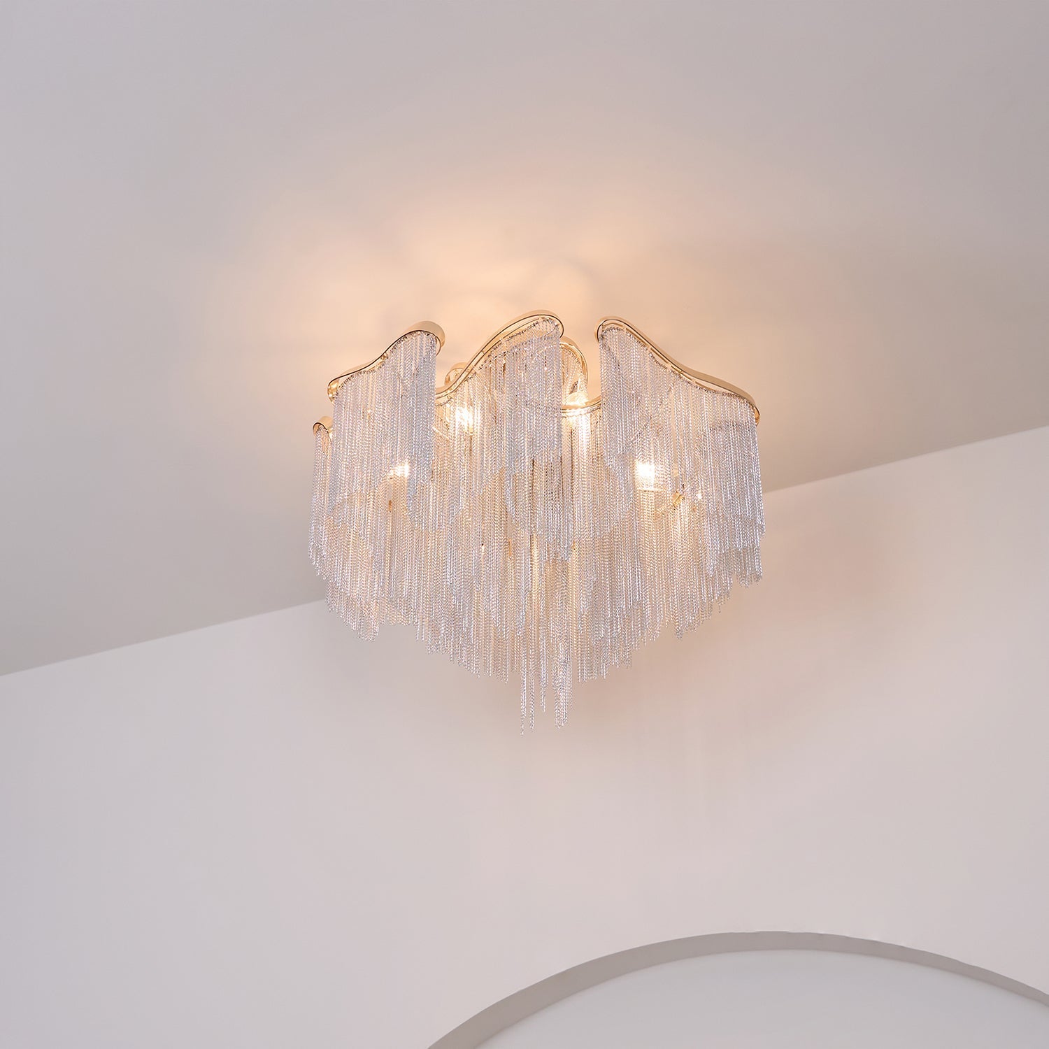Mevrin Ceiling Lamp Modern Tassel Art-Neutral Decor