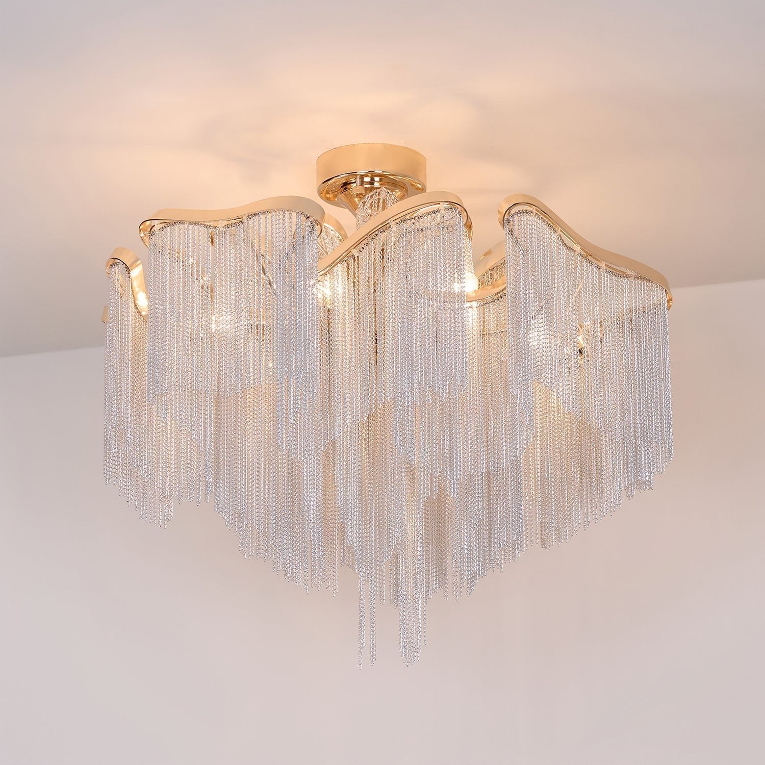 Mevrin Ceiling Lamp Modern Tassel Art-Neutral Decor