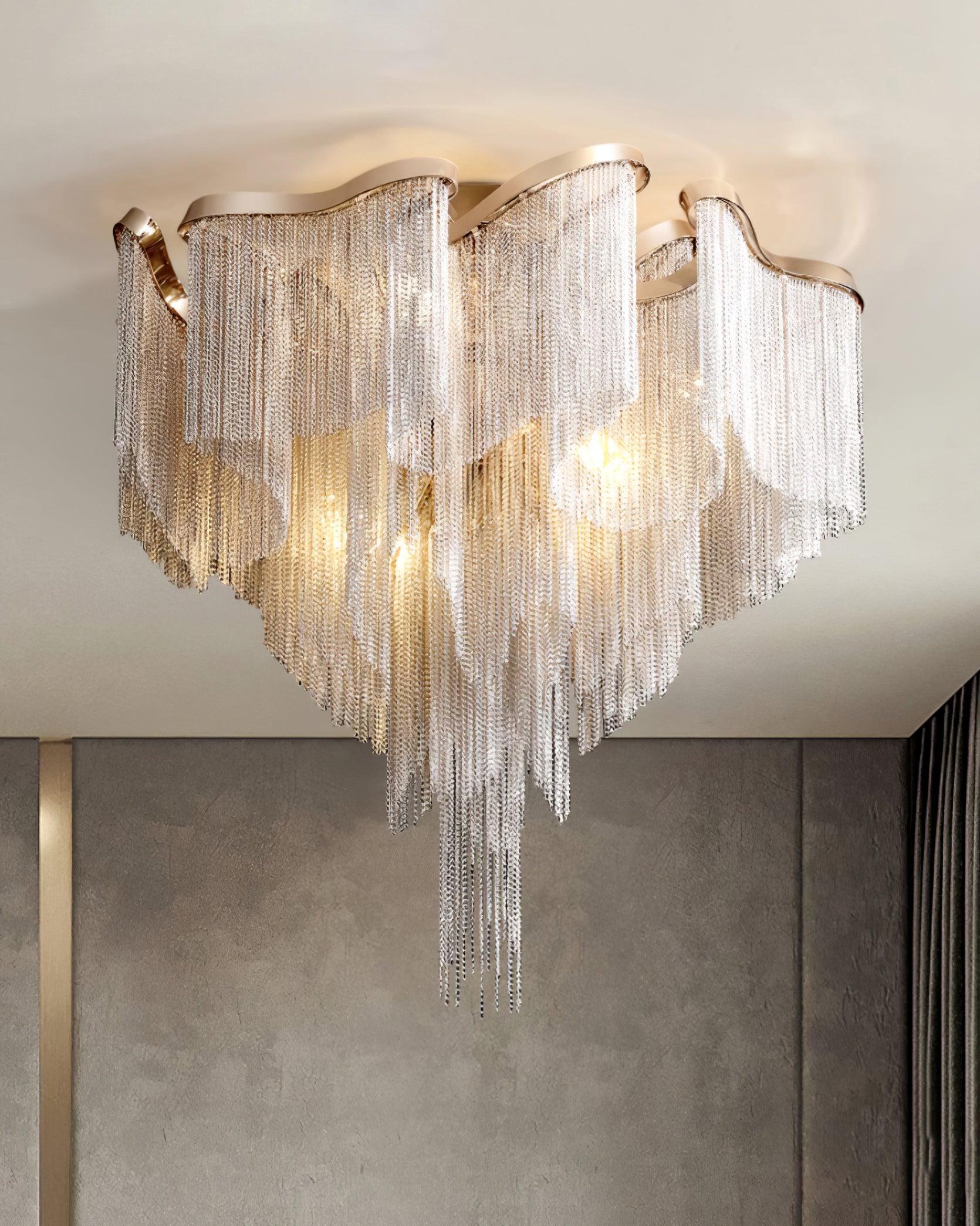 Mevrin Ceiling Lamp Modern Tassel Art-Neutral Decor