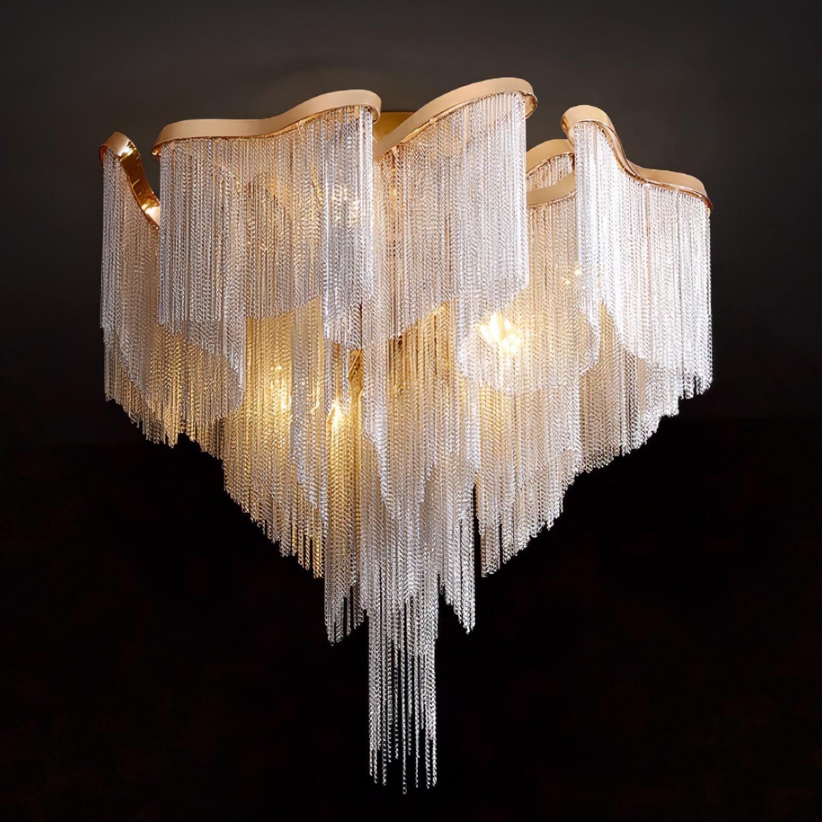 Mevrin Ceiling Lamp Modern Tassel Art-Neutral Decor