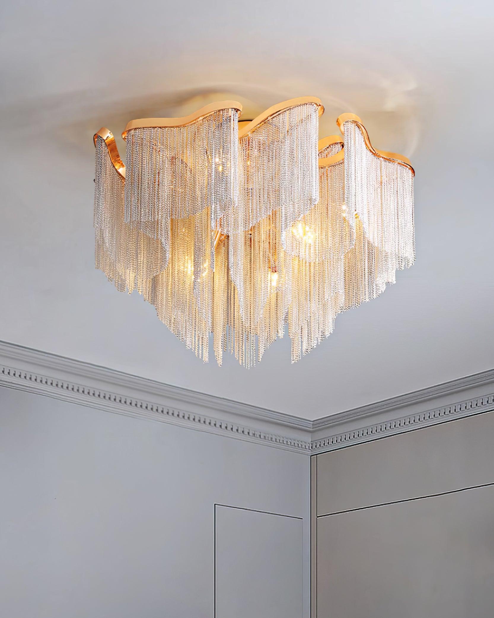 Mevrin Ceiling Lamp Modern Tassel Art-Neutral Decor