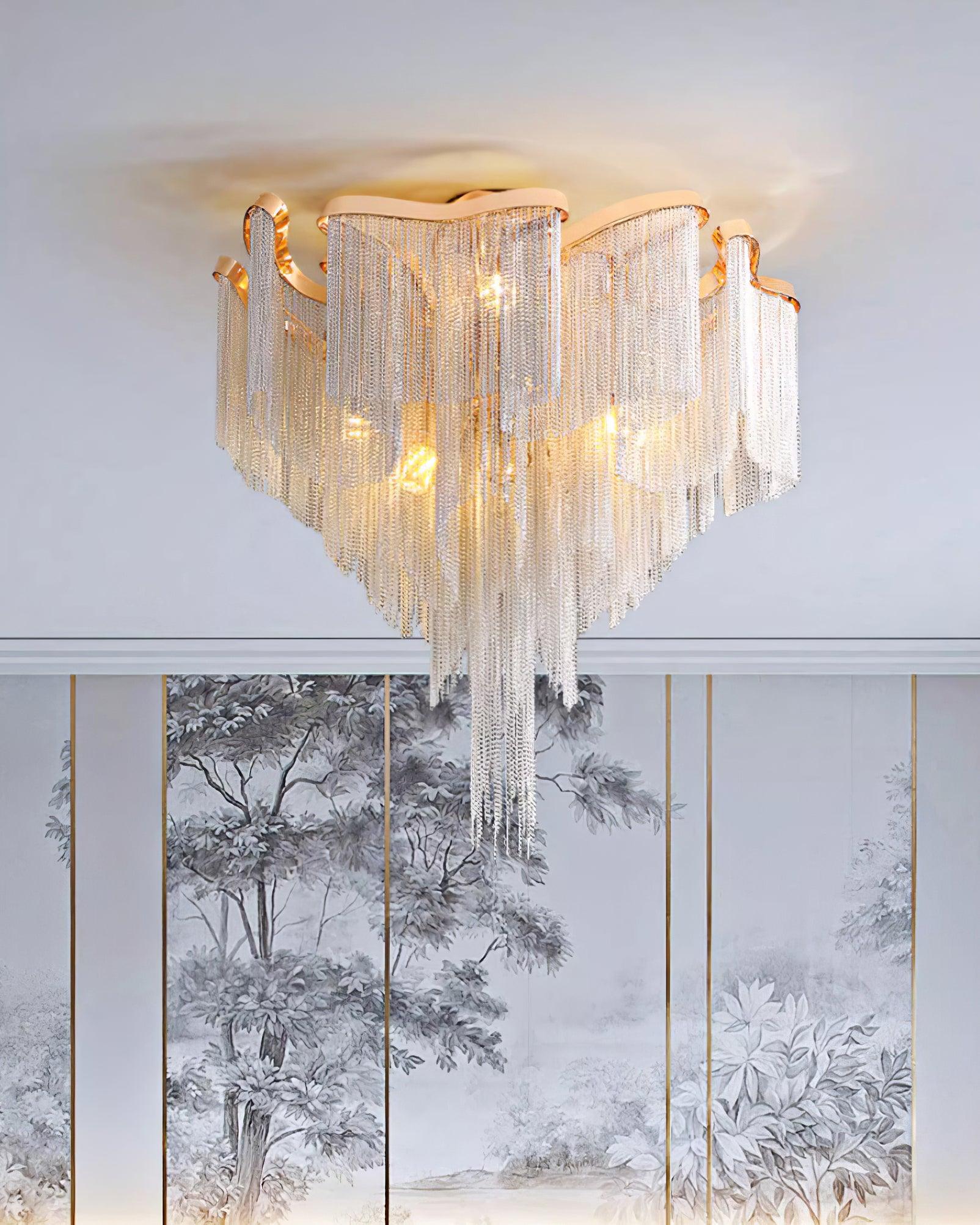 Mevrin Ceiling Lamp Modern Tassel Art-Neutral Decor