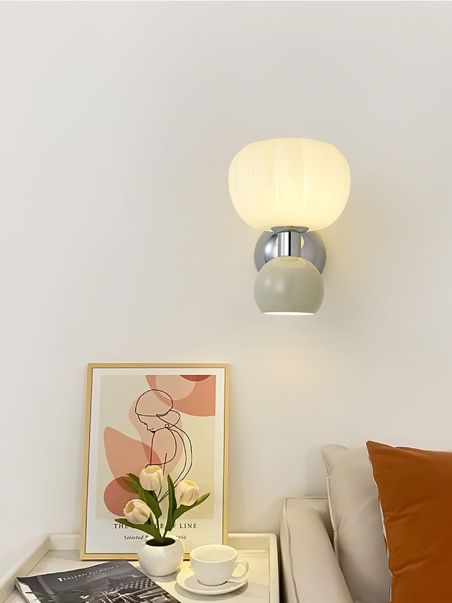 Jorvin Nordic Art Cream Plastic Sconce Wall lamp-Neutral Decor