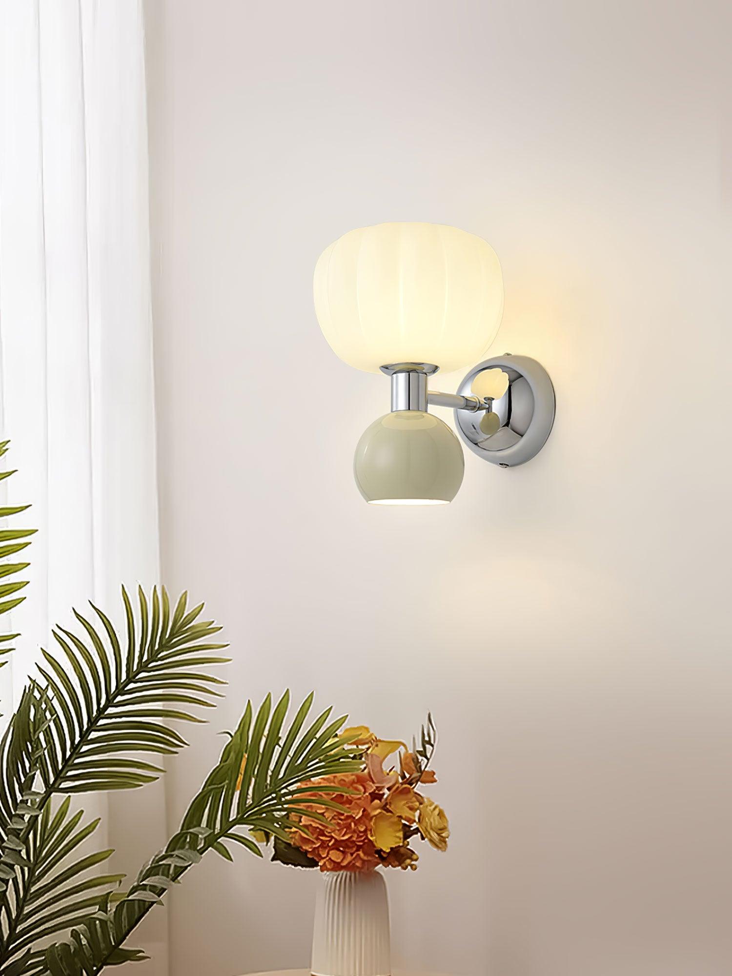 Jorvin Nordic Art Cream Plastic Sconce Wall lamp-Neutral Decor