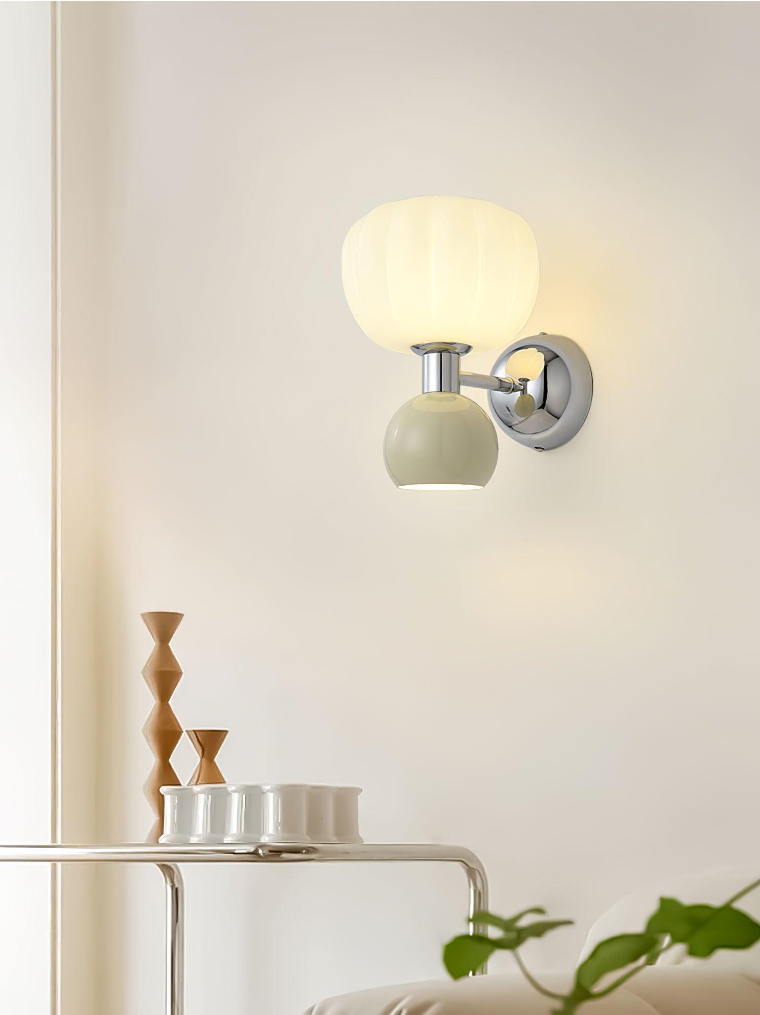 Jorvin Nordic Art Cream Plastic Sconce Wall lamp-Neutral Decor