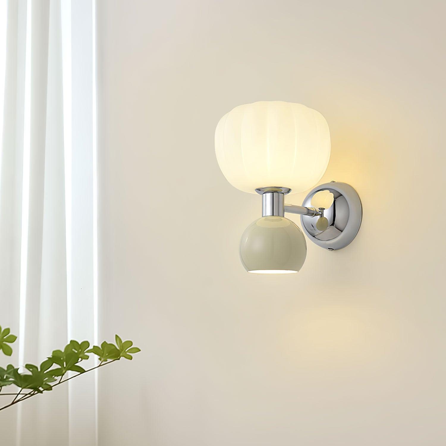 Jorvin Nordic Art Cream Plastic Sconce Wall lamp-Neutral Decor