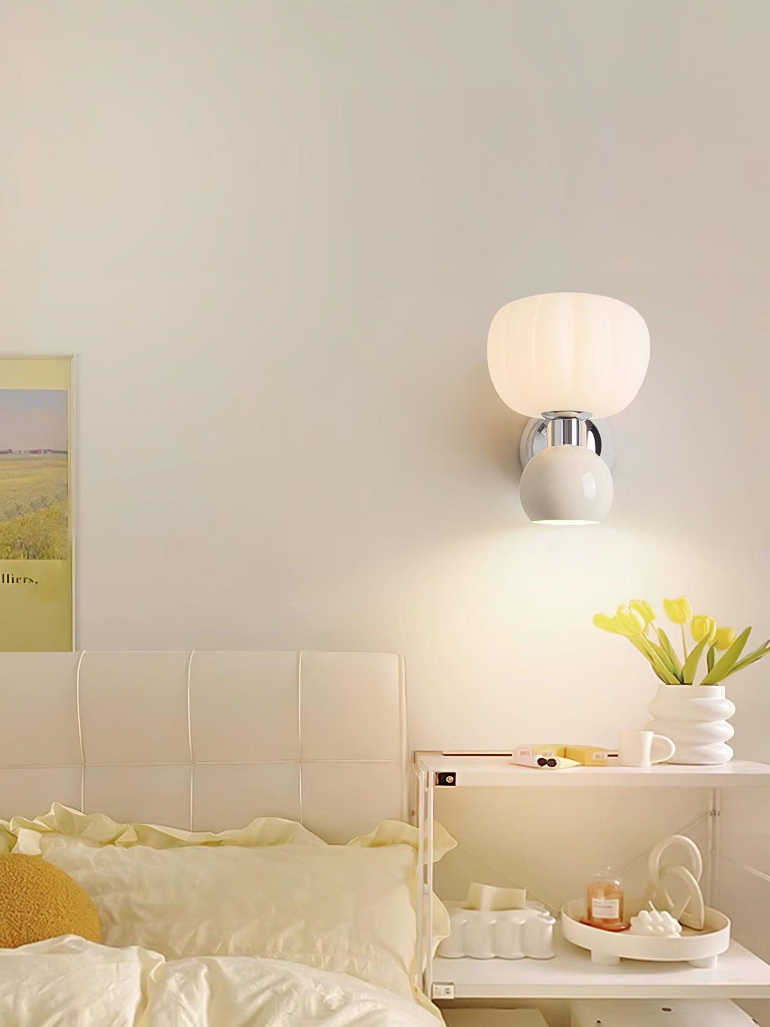 Jorvin Nordic Art Cream Plastic Sconce Wall lamp-Neutral Decor