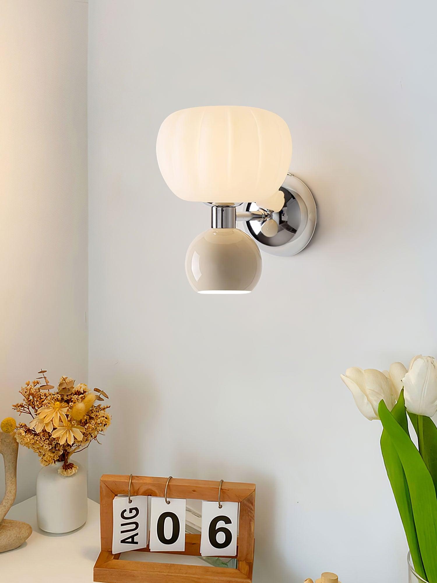 Jorvin Nordic Art Cream Plastic Sconce Wall lamp-Neutral Decor