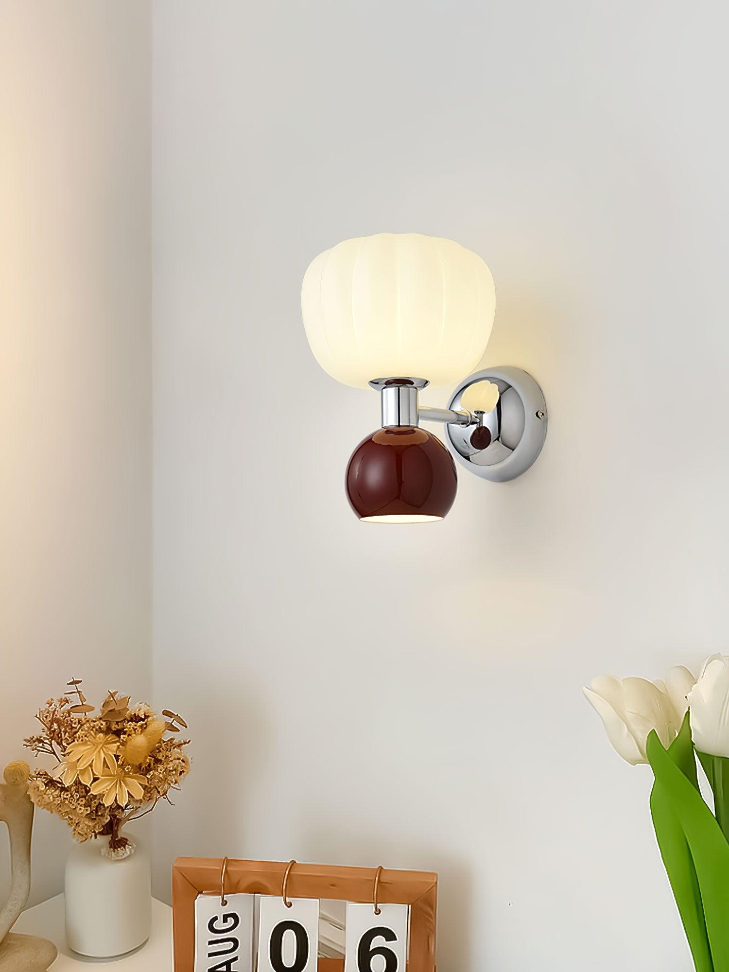 Jorvin Nordic Art Cream Plastic Sconce Wall lamp-Neutral Decor