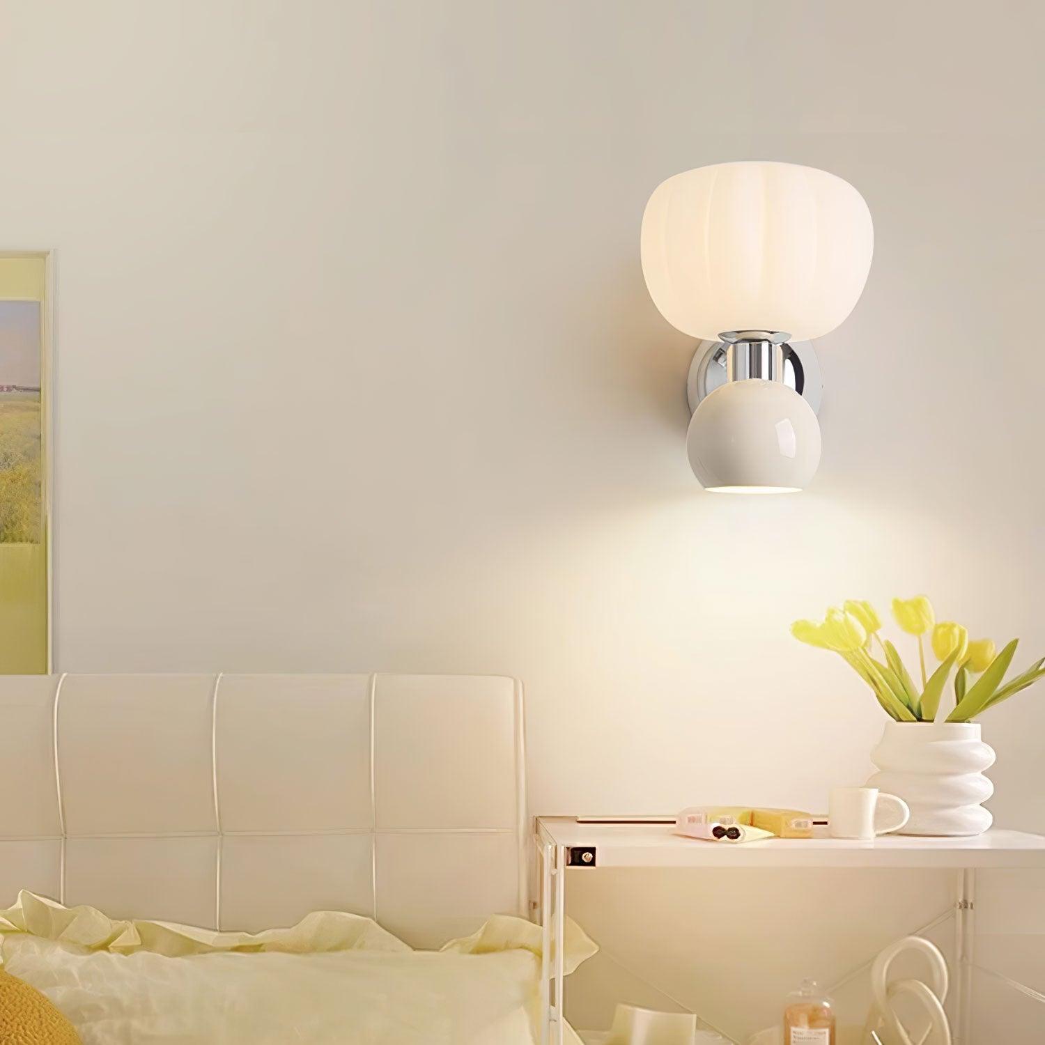 Jorvin Nordic Art Cream Plastic Sconce Wall lamp-Neutral Decor