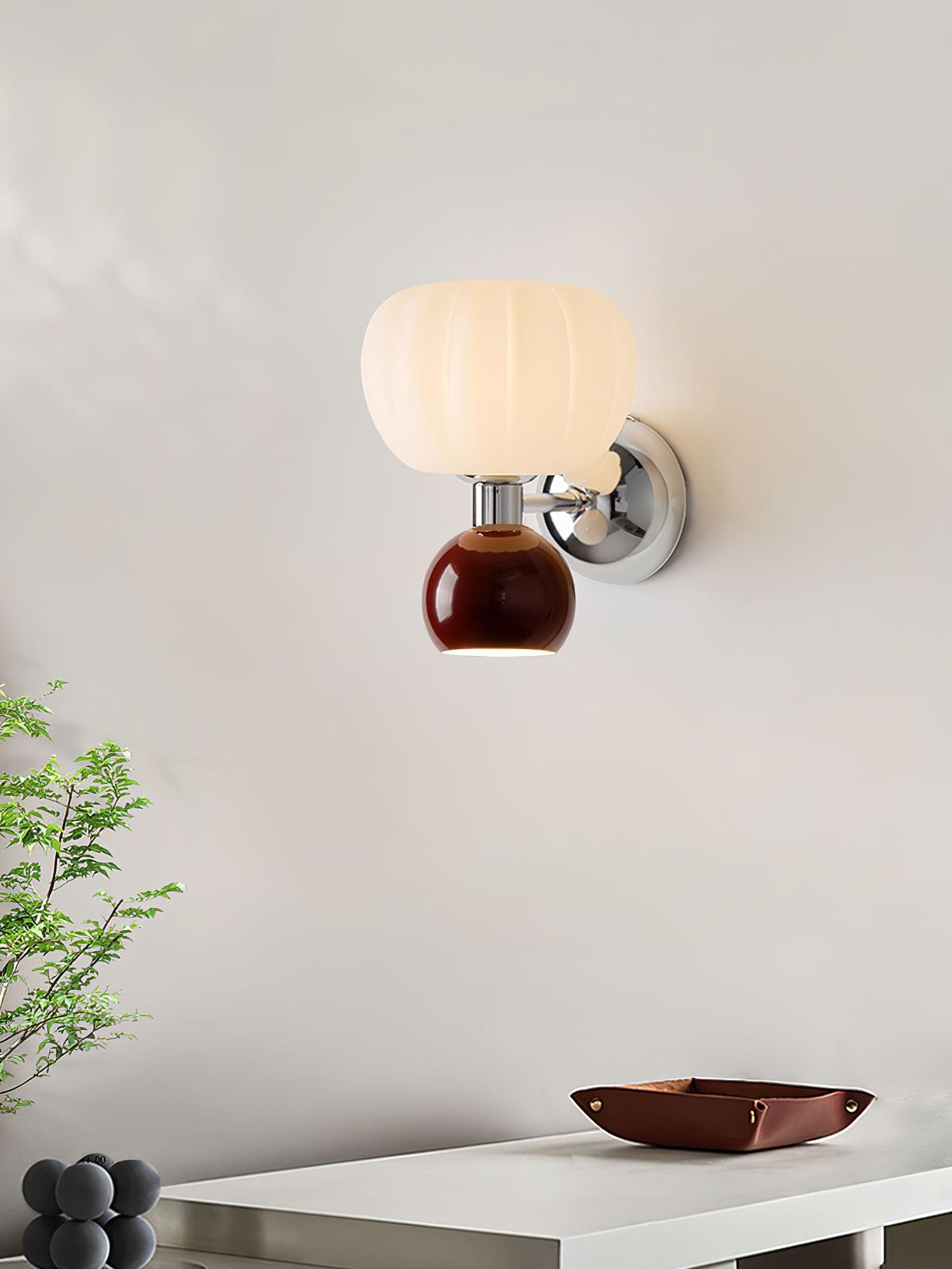 Jorvin Nordic Art Cream Plastic Sconce Wall lamp-Neutral Decor