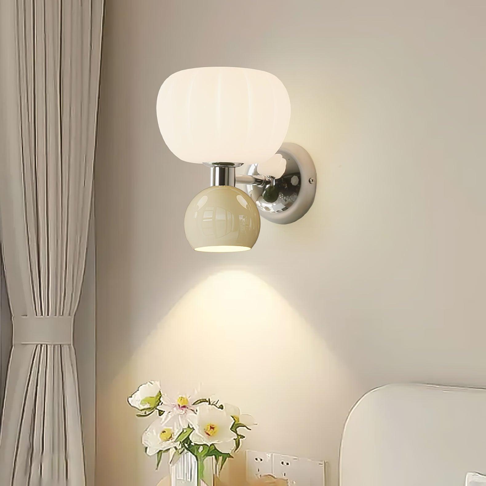 Jorvin Nordic Art Cream Plastic Sconce Wall lamp-Neutral Decor