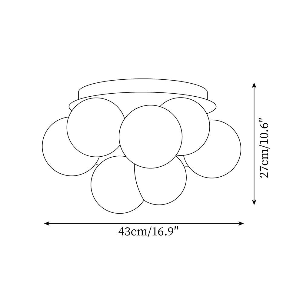 Ceiling Light Metal Body Bubbles Modern Minimalist