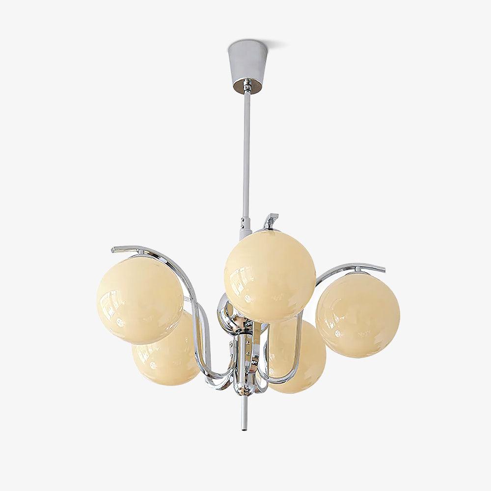 Lustra Chandelier Chrome Glass Modo Deco Elegant-Neutral Decor