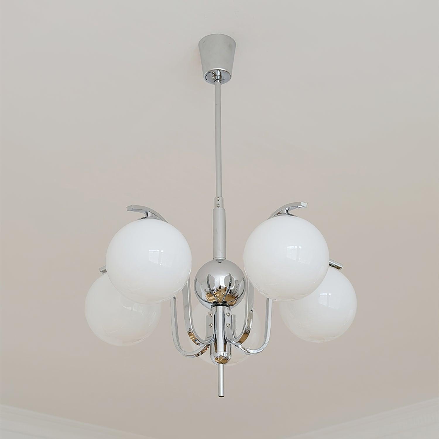 Lustra Chandelier Chrome Glass Modo Deco Elegant-Neutral Decor