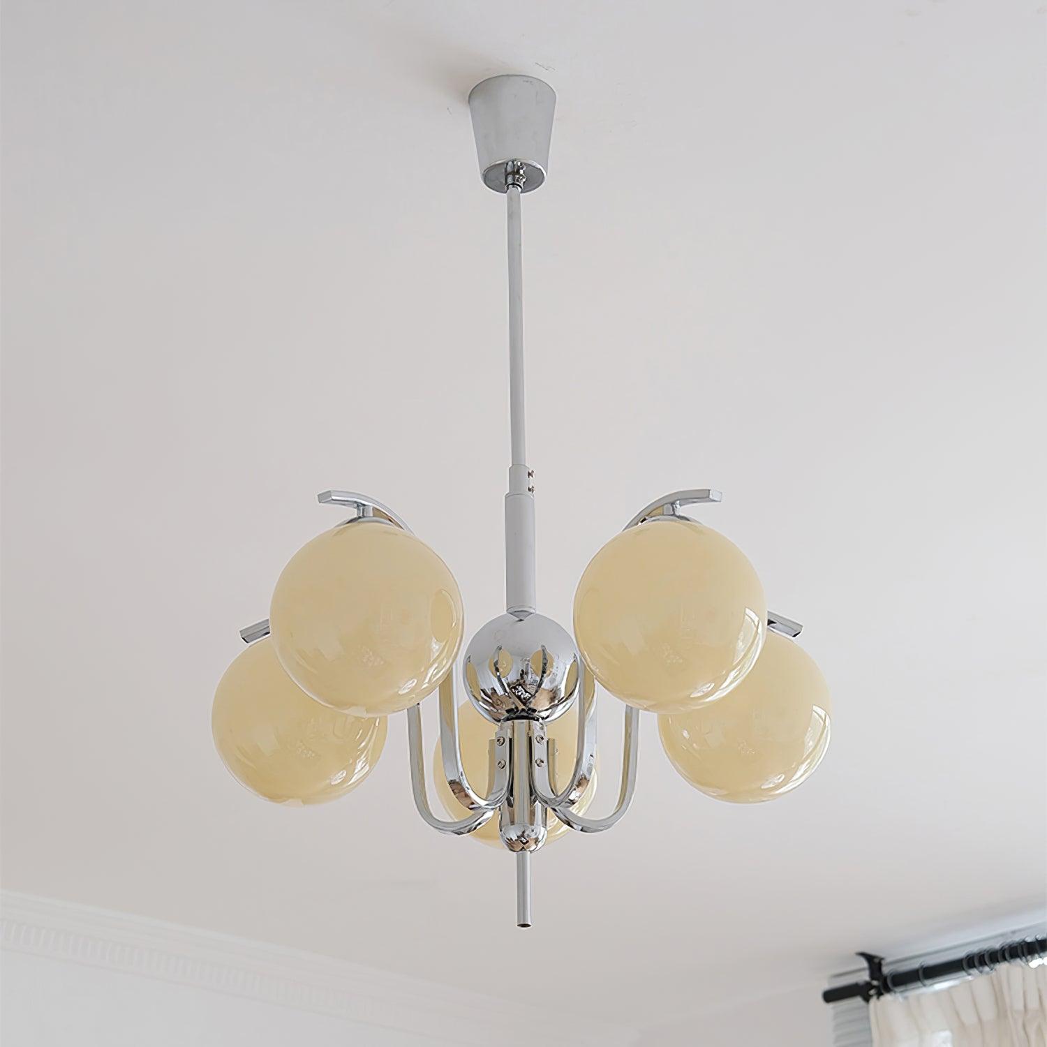 Lustra Chandelier Chrome Glass Modo Deco Elegant-Neutral Decor
