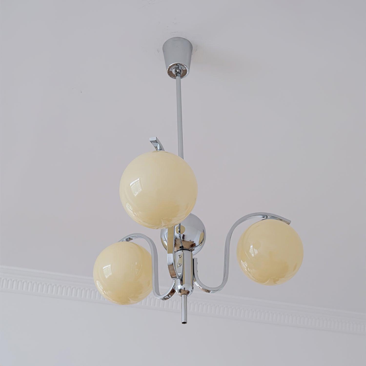 Lustra Chandelier Chrome Glass Modo Deco Elegant-Neutral Decor