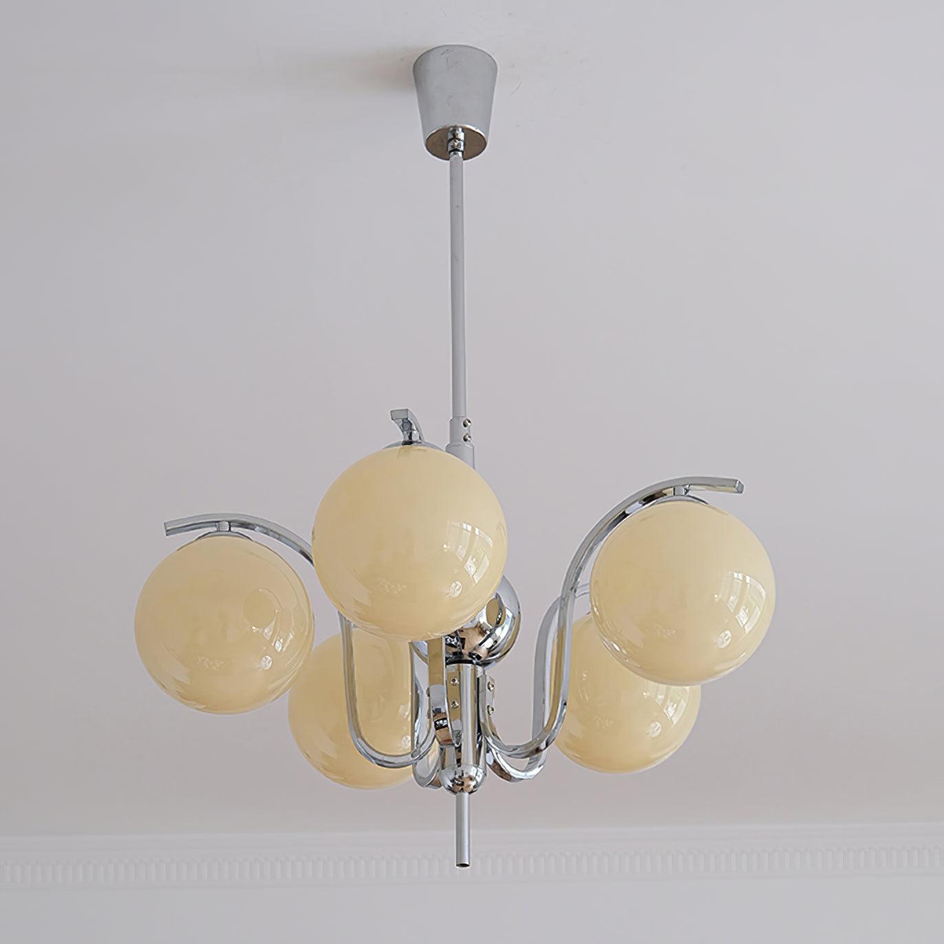 Lustra Chandelier Chrome Glass Modo Deco Elegant-Neutral Decor