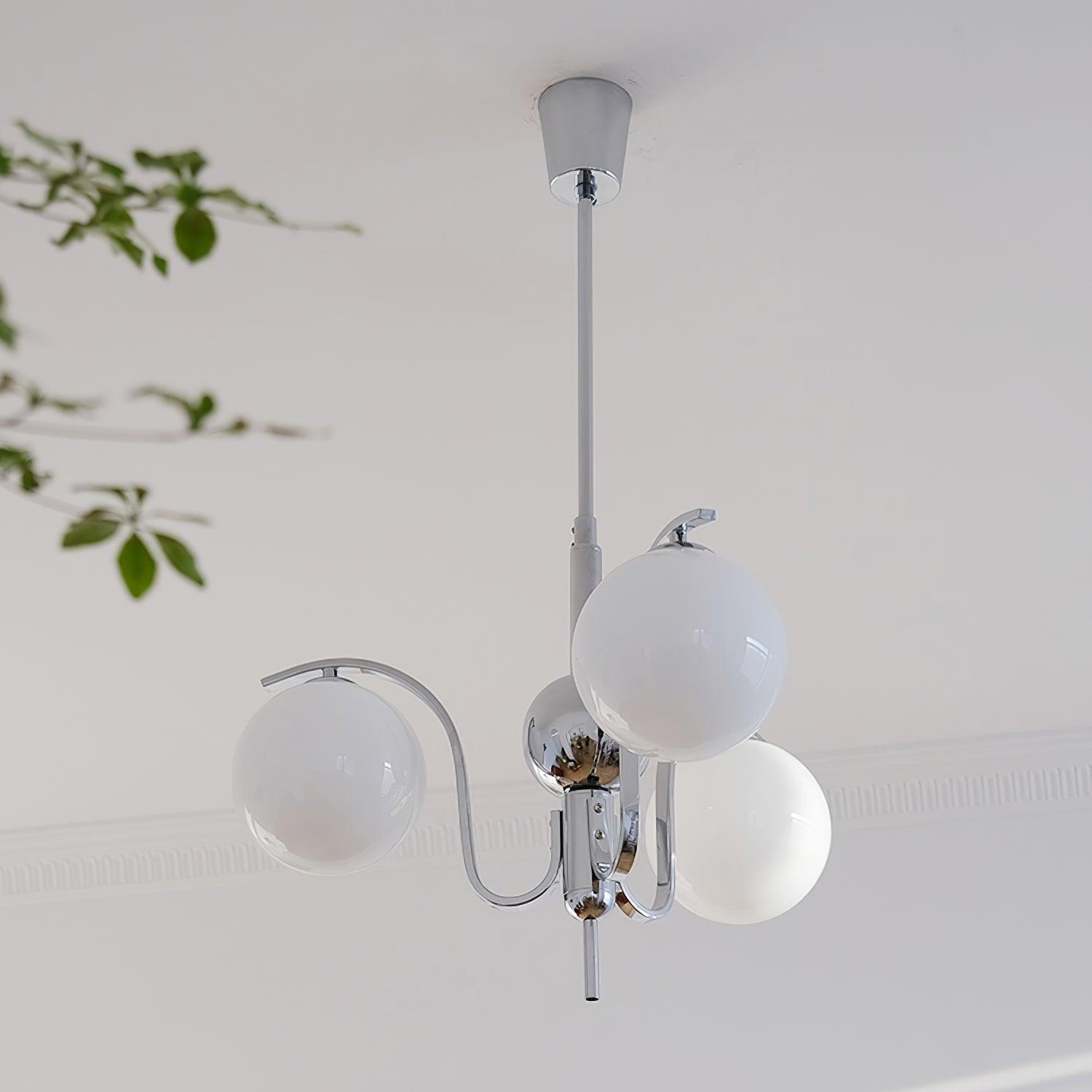 Lustra Chandelier Chrome Glass Modo Deco Elegant-Neutral Decor