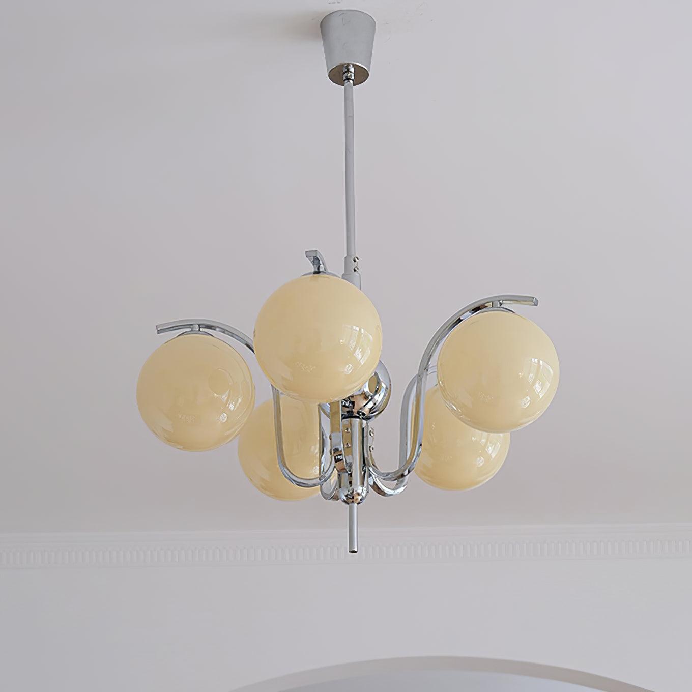 Lustra Chandelier Chrome Glass Modo Deco Elegant-Neutral Decor