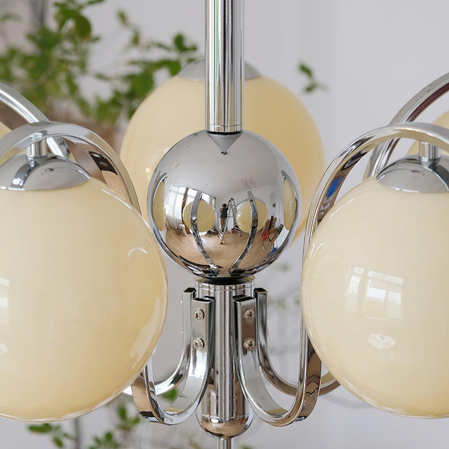 Lustra Chandelier Chrome Glass Modo Deco Elegant-Neutral Decor