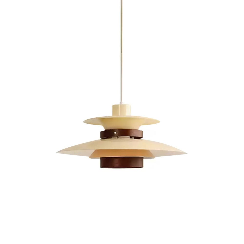 Xyla Pendant Lamp Wood Layered Shade Nordic Dining-Neutral Decor