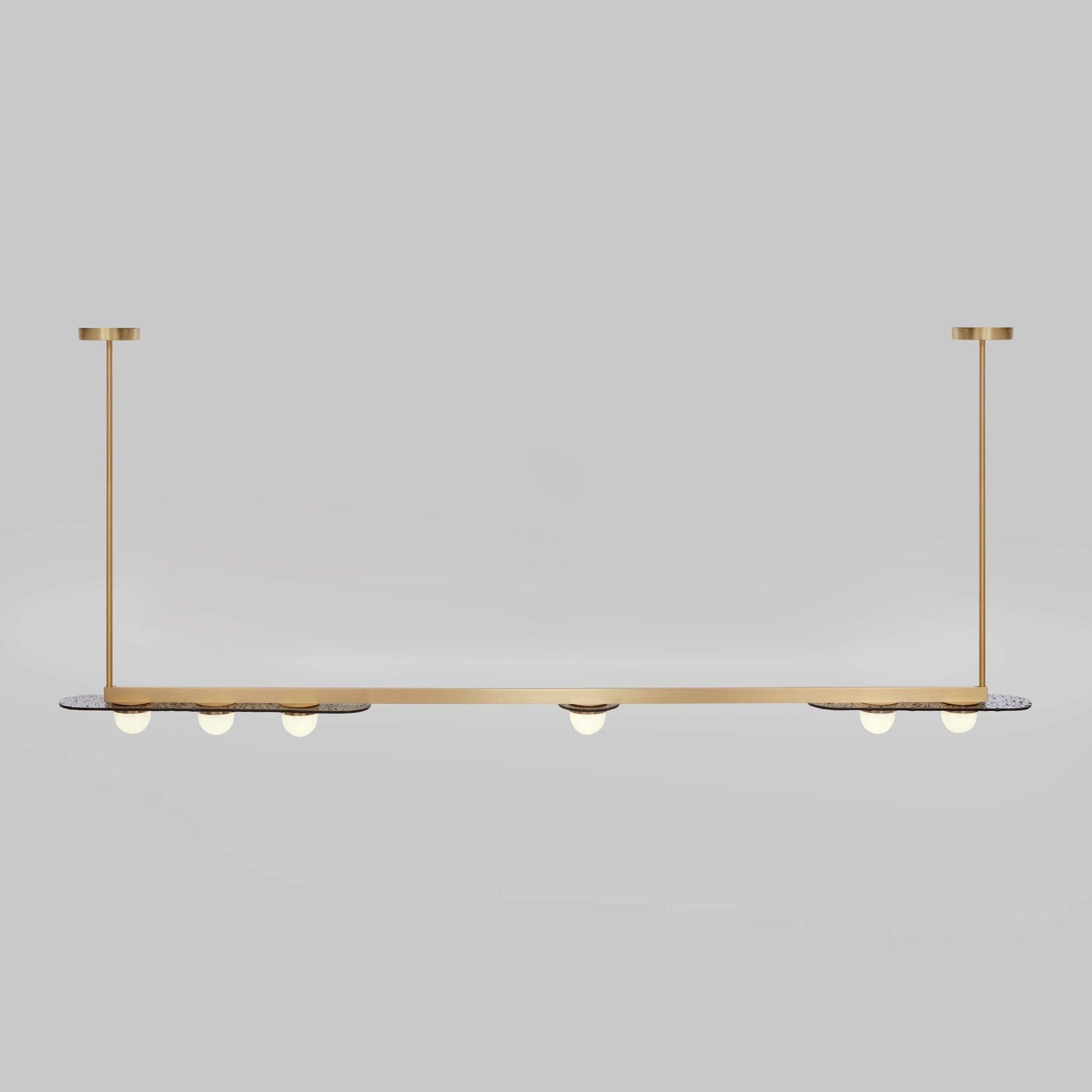 Lustra Chandelier LED Linear Gold Frame-Neutral Decor