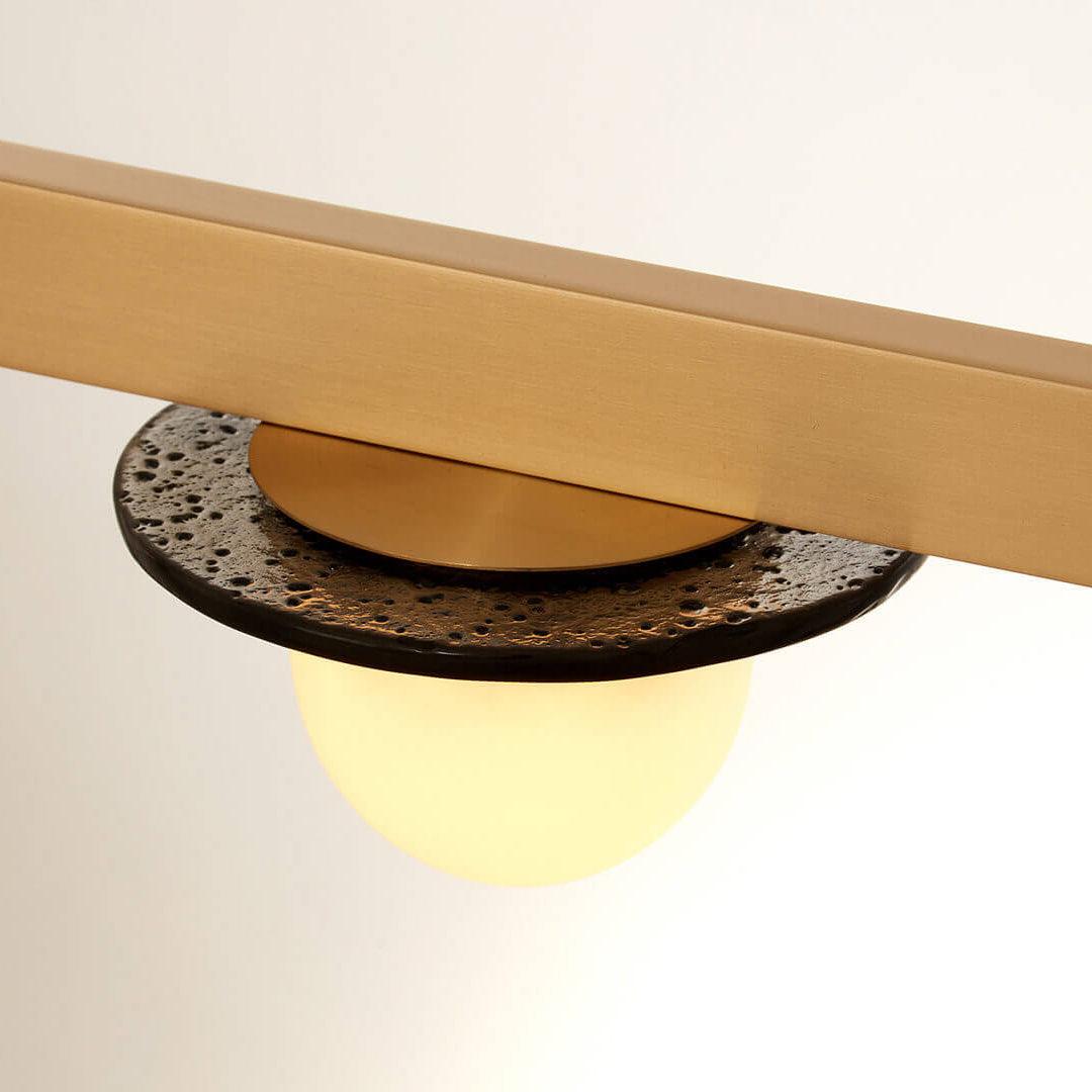 Lustra Chandelier LED Linear Gold Frame-Neutral Decor