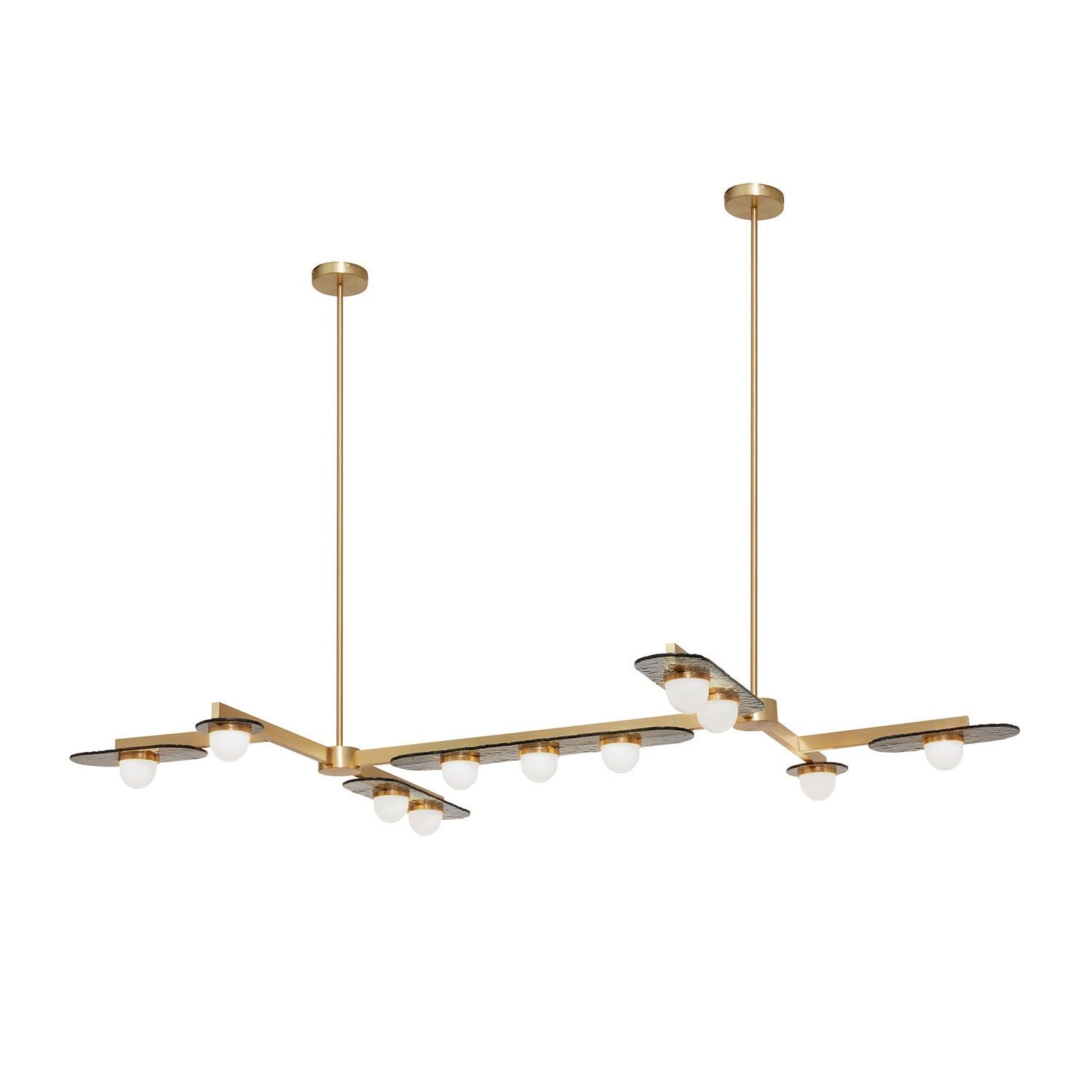 Lustra Chandelier LED Linear Gold Frame-Neutral Decor