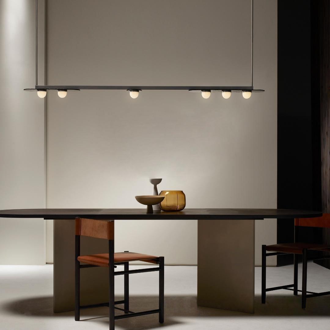 Lustra Chandelier LED Linear Gold Frame-Neutral Decor