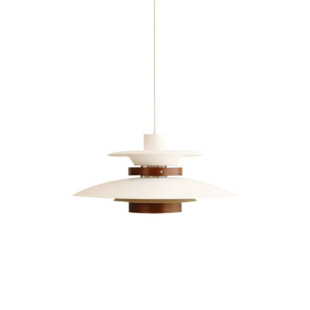 Xyla Pendant Lamp Wood Layered Shade Nordic Dining-Neutral Decor