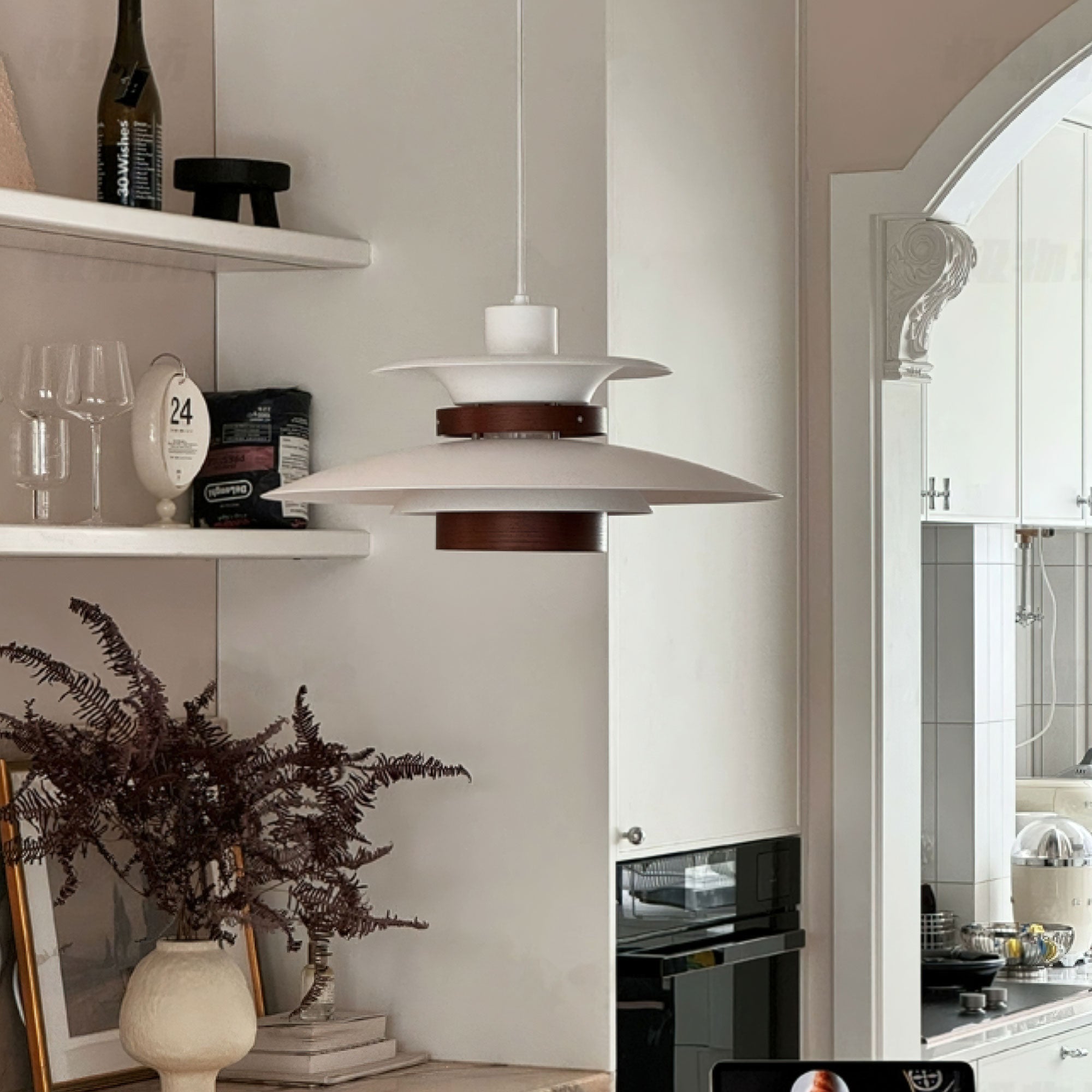 Sirixy Wood Steel Pendant Lamp-Neutral Decor