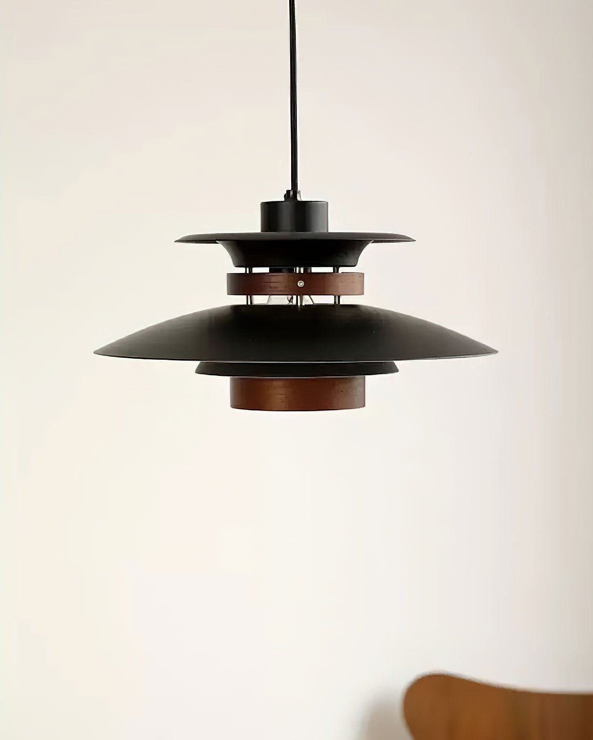 Xyla Pendant Lamp Wood Layered Shade Nordic Dining-Neutral Decor