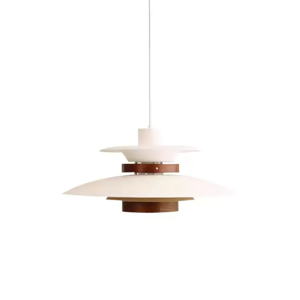 Xyla Pendant Lamp Wood Layered Shade Nordic Dining-Neutral Decor