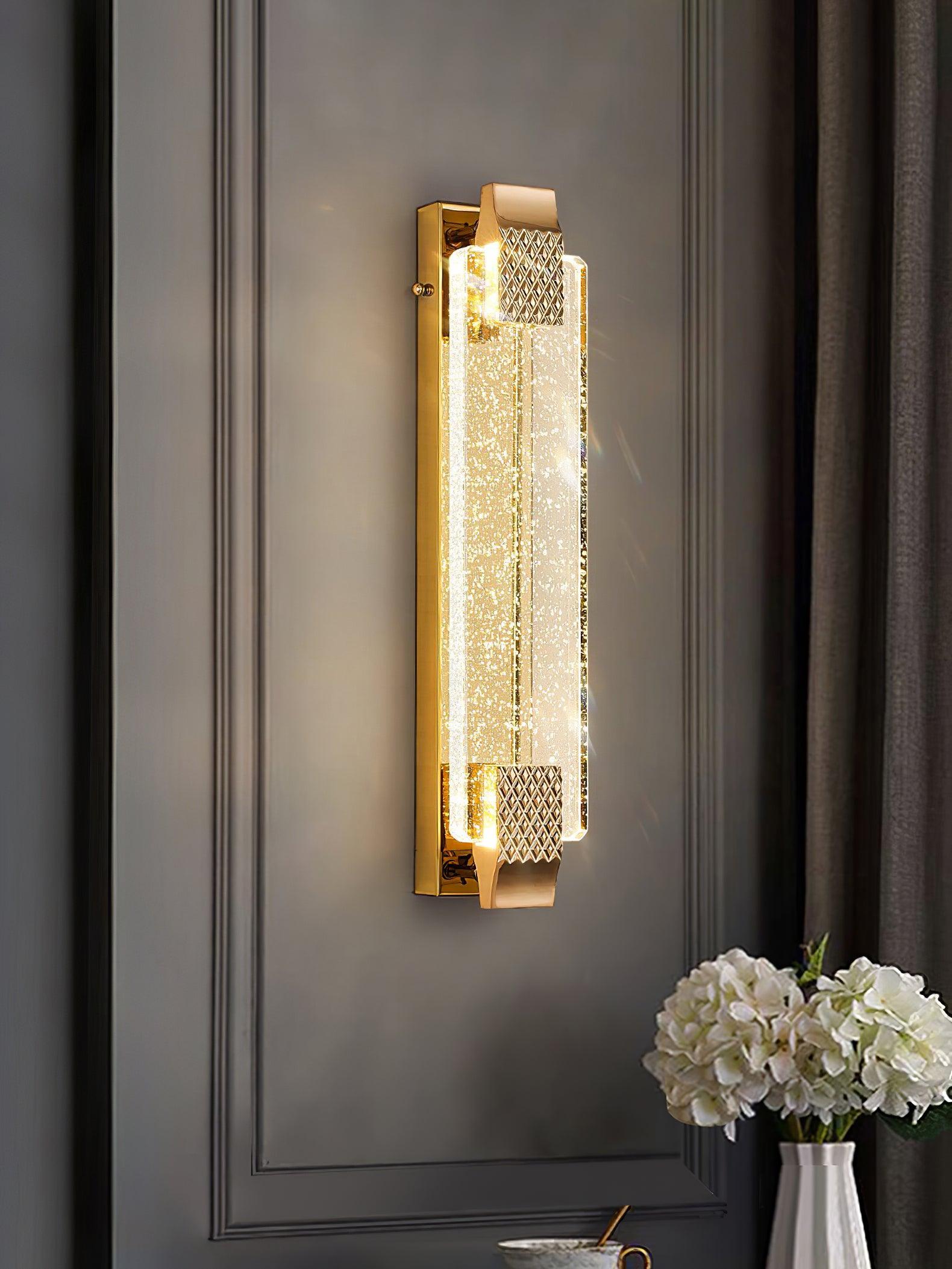 Tevan Crystal Glam Wall Lamp-Neutral Decor
