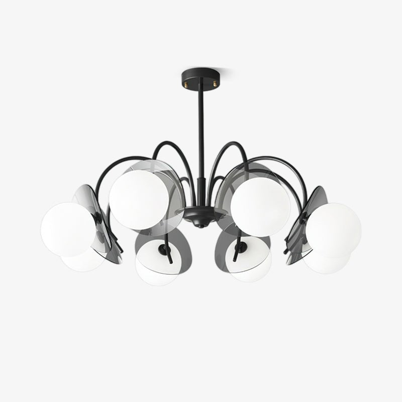 Aurora Chandelier Globe Arm Sculptural-Neutral Decor