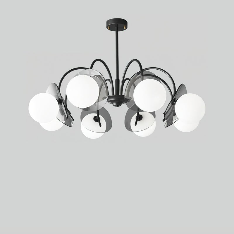 Aurora Chandelier Globe Arm Sculptural-Neutral Decor