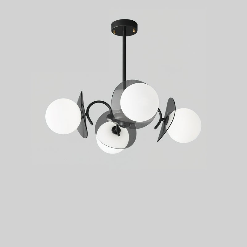 Aurora Chandelier Globe Arm Sculptural-Neutral Decor