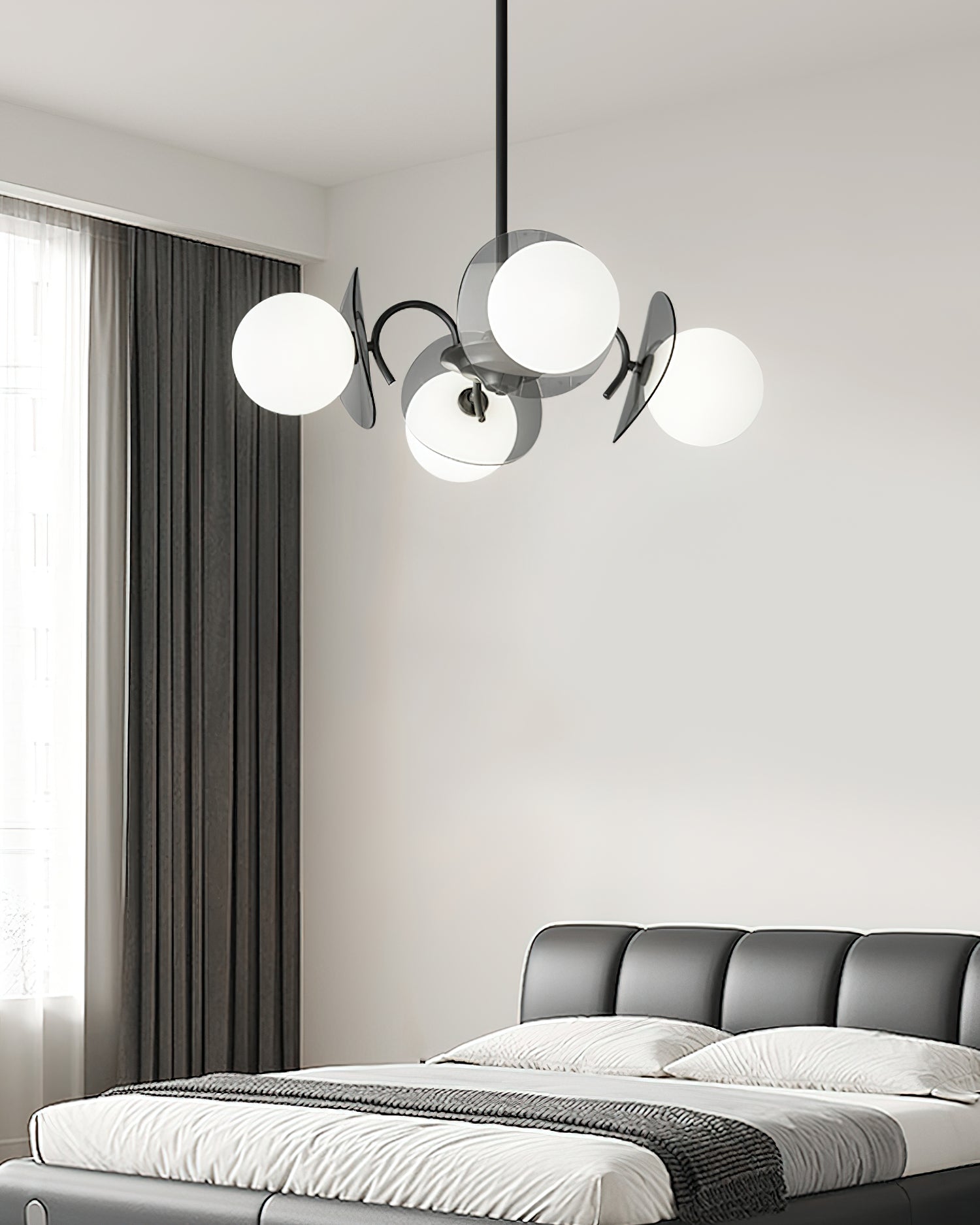 Aurora Chandelier Globe Arm Sculptural-Neutral Decor